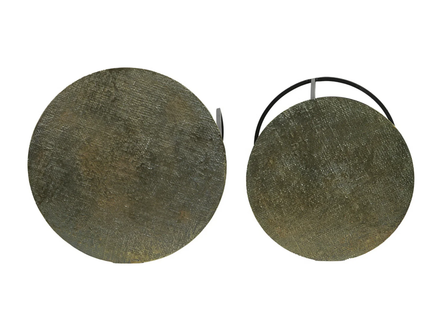 Bijzettafel RENGO - Ø49x52cm - Brons - Set van 2