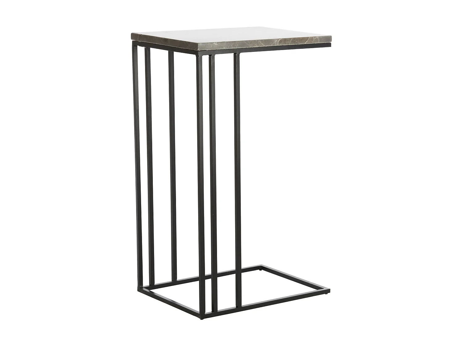 Bijzettafel ROSHAN - 41x31x66cm - Zwart