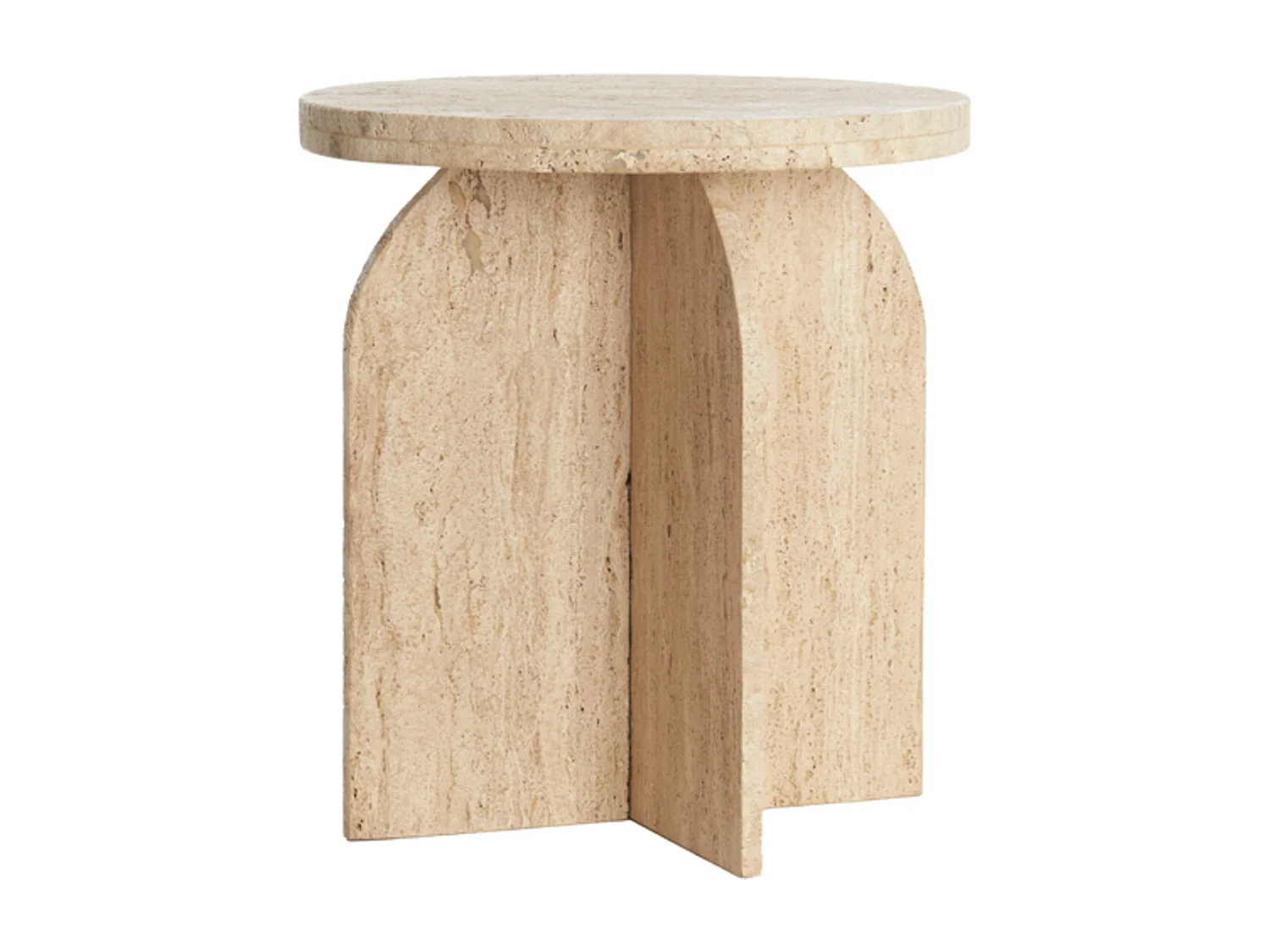 Bijzettafel OTINIA - Ø41x48cm - Bruin