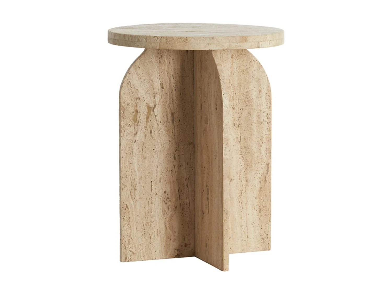 Bijzettafel OTINIA - Ø41x56cm - Bruin