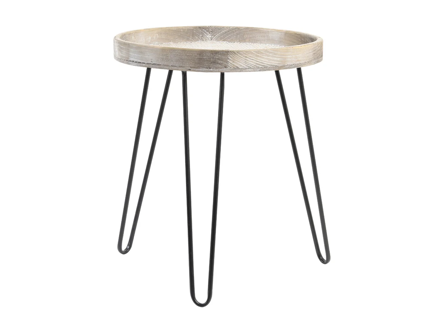Bijzettafel KENZIE - Ø45x52.5cm - Bruin