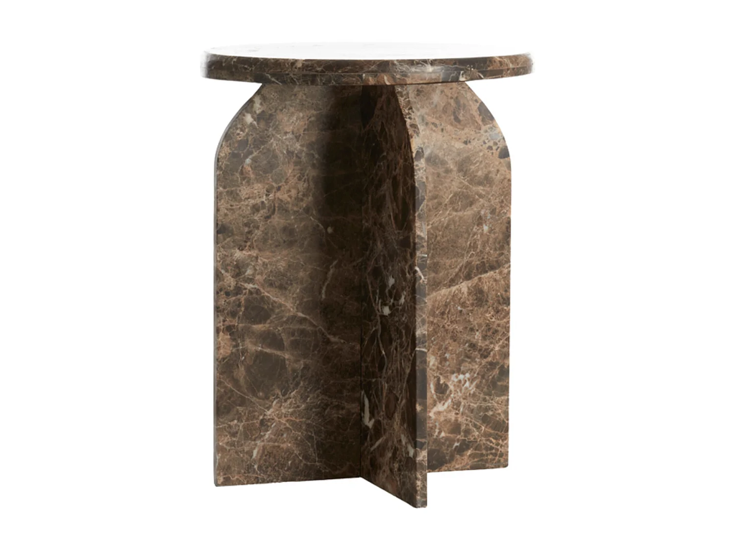 Bijzettafel OTINIA - Ø41x56cm - Bruin