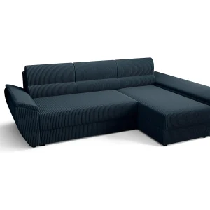 BEDANTE Hoekbank L REBI L3 Poso 05 Rechts met slaapfunctie, lichtbruin, L-vorm, bank met opbergruimte, bedlade, woonkamerbank, bankstel, sofa, slaapbank