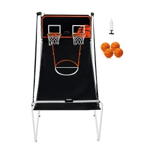 Basketbalring, SucceBuy Indoor Double Shot Opvouwbaar Basketbal Arcadespel, 2 Spelers, 4 Ballen Basketbalring, SucceBuy Indoor Double Shot Opvouwbaar Basketbal Arcadespel, 2 Spelers, 4 Ballen