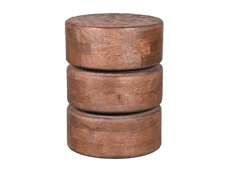 Bijzettafel Milly - Espresso - Mangohout - 35x35x47 cm