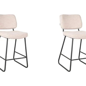 Barkruk Noah – Naturel – Teddy – 48x61x94 cm – set van 2 Barkruk Noah – Naturel – Teddy – 48x61x94 cm – set van 2