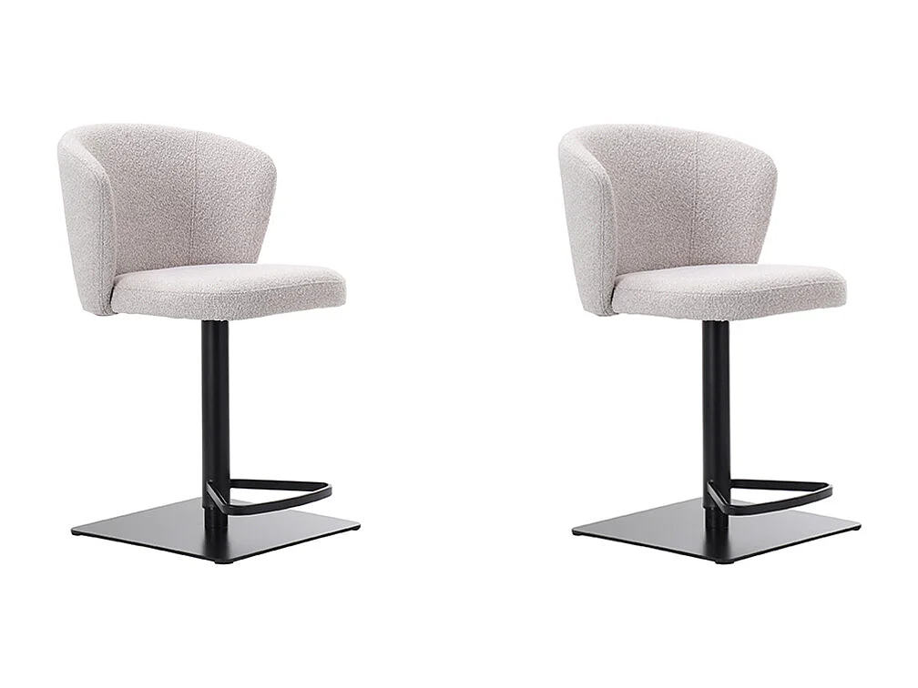 Barkruk Wave - Naturel - Boucle - set van 2