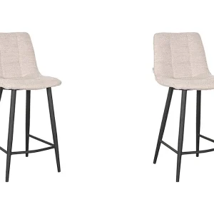 Barkruk Jelt – Naturel Boucle – 42x46x92 cm – set van 2