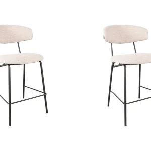 Barkruk Zack – Naturel – Teddy – 53x57x95cm – set van 2 Barkruk Zack – Naturel – Teddy – 53x57x95cm – set van 2