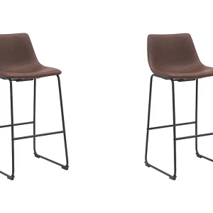 Barkruk Risto – Bruin – PU-Leder – Zithoogte 75 – set van 2 Barkruk Risto – Bruin – PU-Leder – Zithoogte 75 – set van 2