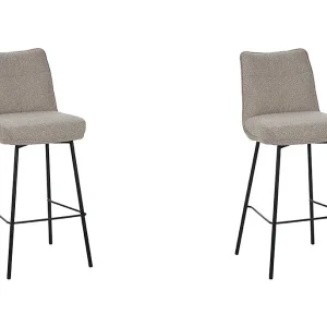 Barkruk Lennon – Naturel – Boucle – set van 2 Barkruk Lennon – Naturel – Boucle – set van 2