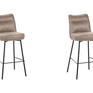 Barkruk Lennon – Taupe – Micro Suede – set van 2 Barkruk Lennon – Taupe – Micro Suede – set van 2