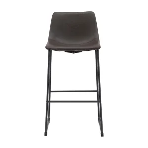 Barkruk Risto – Donkerbruin – PU-Leder – Zithoogte 75 – set van 2 Barkruk Risto – Donkerbruin – PU-Leder – Zithoogte 75 – set van 2