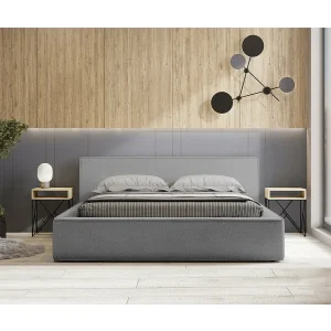 Bedframe met opbergruimte VELORA – Zandgrijs bouclé – 160×200 cm – Zacht fluwelen stof – Verstelbare lattenbodem – Geïntegreerde opbergruimte Bedframe met opbergruimte VELORA – Zandgrijs bouclé – 160×200 cm – Zacht fluwelen stof – Verstelbare lattenbodem – Geïntegreerde opbergruimte