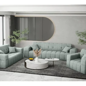 Bankstel 3+2+1 Bankstel serie NIMES stijlvolle stof Perfect Harmony Mintz Bankstel 3+2+1 Bankstel serie NIMES stijlvolle stof Perfect Harmony Mintz