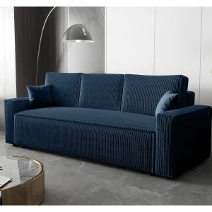 BEDANTE Bank AMBRO Poso 05 met slaapfunctie, donkerblauw bank met opbergruimte, bedlade, woonkamerbank, slaapbank, Poso-stof, bedbank, logeerbank BEDANTE Bank AMBRO Poso 05 met slaapfunctie, donkerblauw bank met opbergruimte, bedlade, woonkamerbank, slaapbank, Poso-stof, bedbank, logeerbank