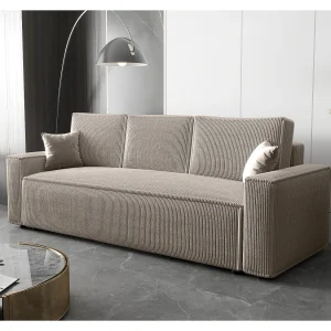 BEDANTE Bank AMBRO Poso 100 met slaapfunctie, beige bank met opbergruimte, bedlade, woonkamerbank, slaapbank, Poso-stof, bedbank, logeerbank BEDANTE Bank AMBRO Poso 100 met slaapfunctie, beige bank met opbergruimte, bedlade, woonkamerbank, slaapbank, Poso-stof, bedbank, logeerbank