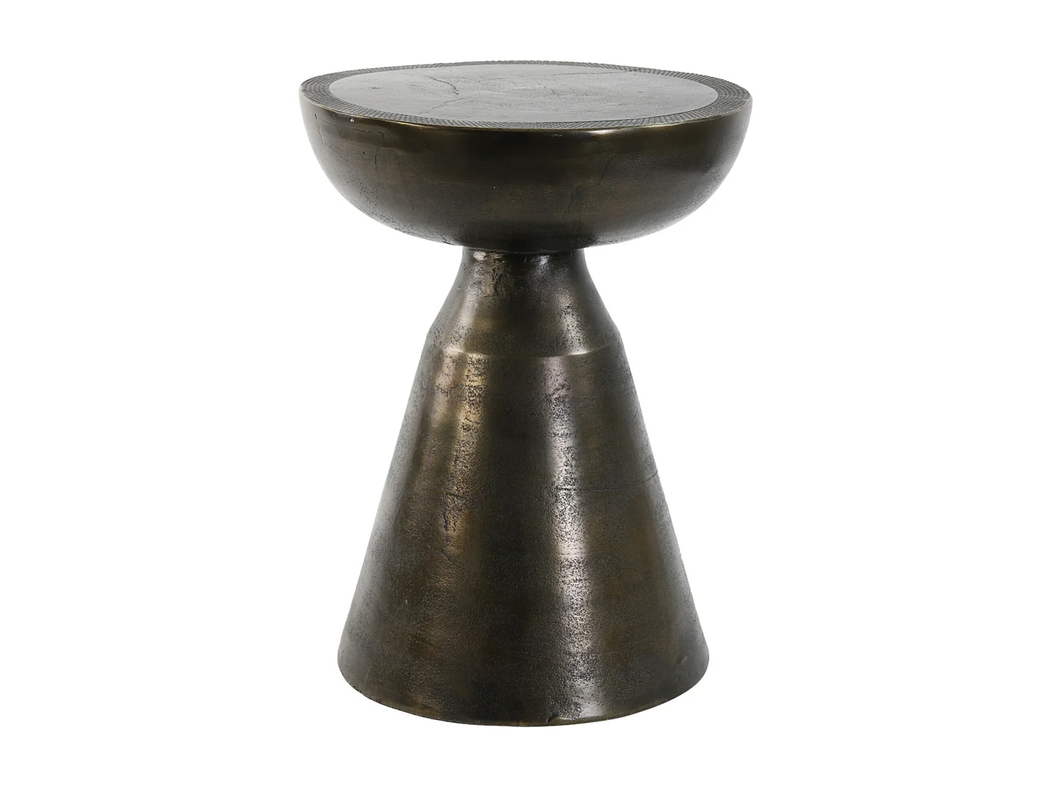 Bijzettafel PASJA - Ø39.5x53cm - Brons