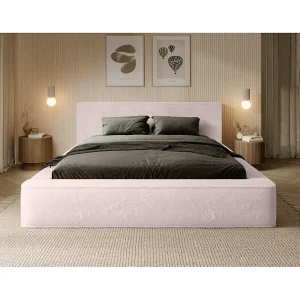 Bedkist ORLANE – Stof roze – 180×200 cm – Opklapbare lattenbodem – Luxe ontwerp Bedkist ORLANE – Stof roze – 180×200 cm – Opklapbare lattenbodem – Luxe ontwerp