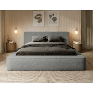 Bed met opbergruimte ORLANE – Polair Mineraal Houtskoolgrijs – 180×200 cm – Opklapbare lattenbodem – Hoogwaardig design Bed met opbergruimte ORLANE – Polair Mineraal Houtskoolgrijs – 180×200 cm – Opklapbare lattenbodem – Hoogwaardig design