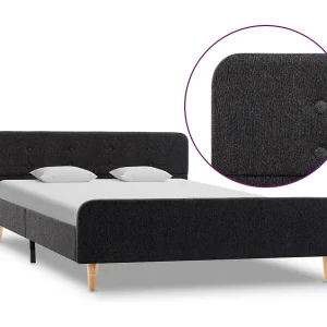 Bedframe jute donkergrijs 120×200 cm Bedframe jute donkergrijs 120×200 cm