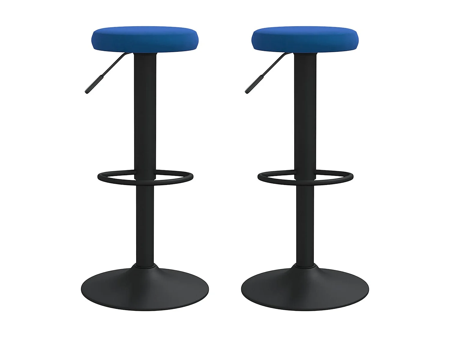 Barkrukken 2 st fluweel blauw