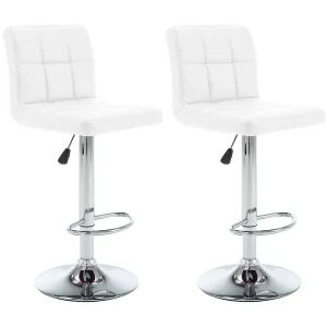 Barstoelen 2 st kunstleer wit Barstoelen 2 st kunstleer wit