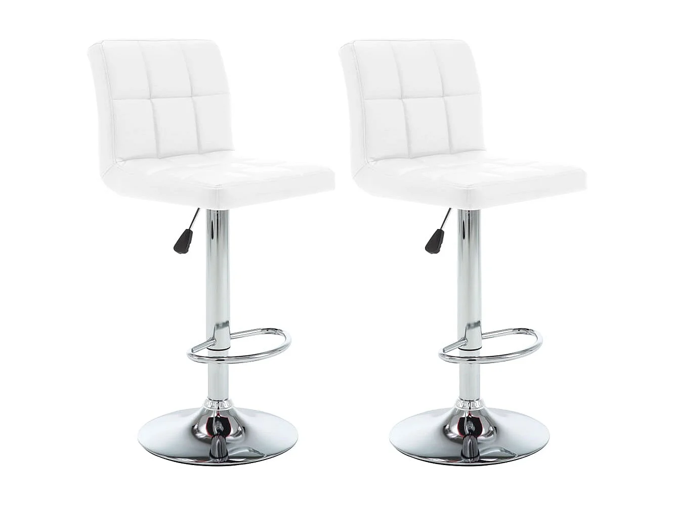 Barstoelen 2 st kunstleer wit