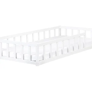 Bed hout wit 90 x 200 cm MEYMAC Bed hout wit 90 x 200 cm MEYMAC