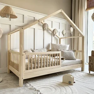 Hutbed 90×200 bedhek en lattenbodem inclusief poten 10 cm Rosalie Bois Hutbed 90×200 bedhek en lattenbodem inclusief poten 10 cm Rosalie Bois
