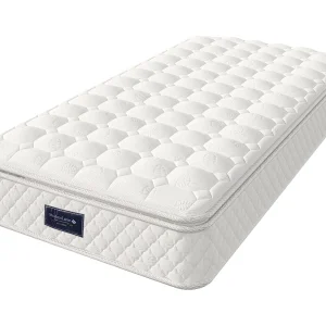 Binnenveringsmatras 90×200 cm schuimdikte 25 cm – hardheid H3 – gewatteerde microvezelhoes – Wit Binnenveringsmatras 90×200 cm schuimdikte 25 cm – hardheid H3 – gewatteerde microvezelhoes – Wit
