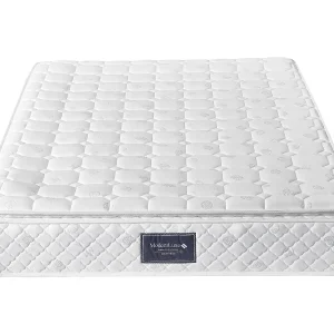 Binnenveringsmatras 160×200 cm schuimdikte 25 cm – hardheid H3 – gewatteerde microvezelhoes – Wit Binnenveringsmatras 160×200 cm schuimdikte 25 cm – hardheid H3 – gewatteerde microvezelhoes – Wit