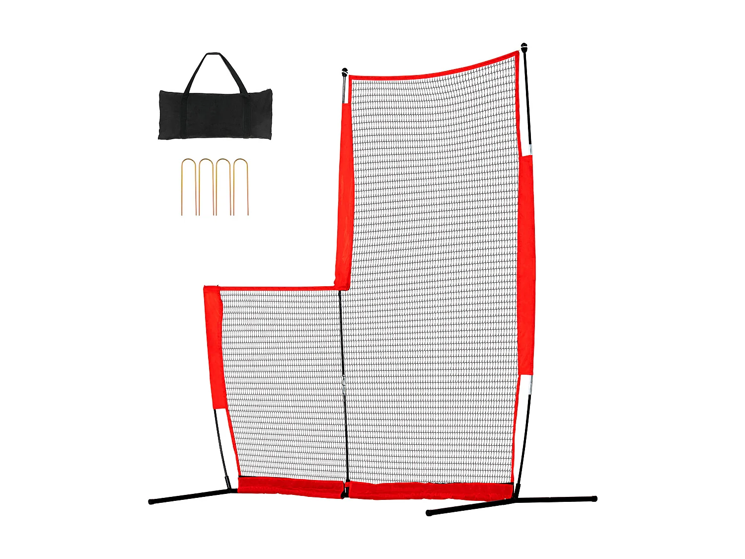 Baseball Net SucceBuy in L-Vorm van 210 x 210cm voor Batting Cage, Softball Scherm