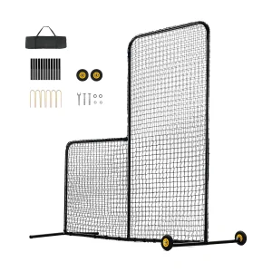 Baseball Net SucceBuy in L-Vorm van 210 x 210cm voor Batting Cage, Softball Baseball Net SucceBuy in L-Vorm van 210 x 210cm voor Batting Cage, Softball