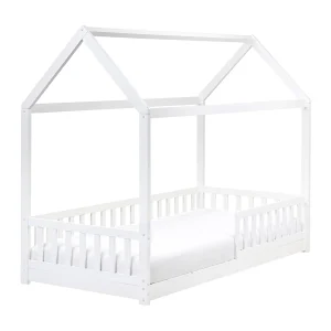 Bed hout wit 90 x 200 cm COSSAYE Bed hout wit 90 x 200 cm COSSAYE