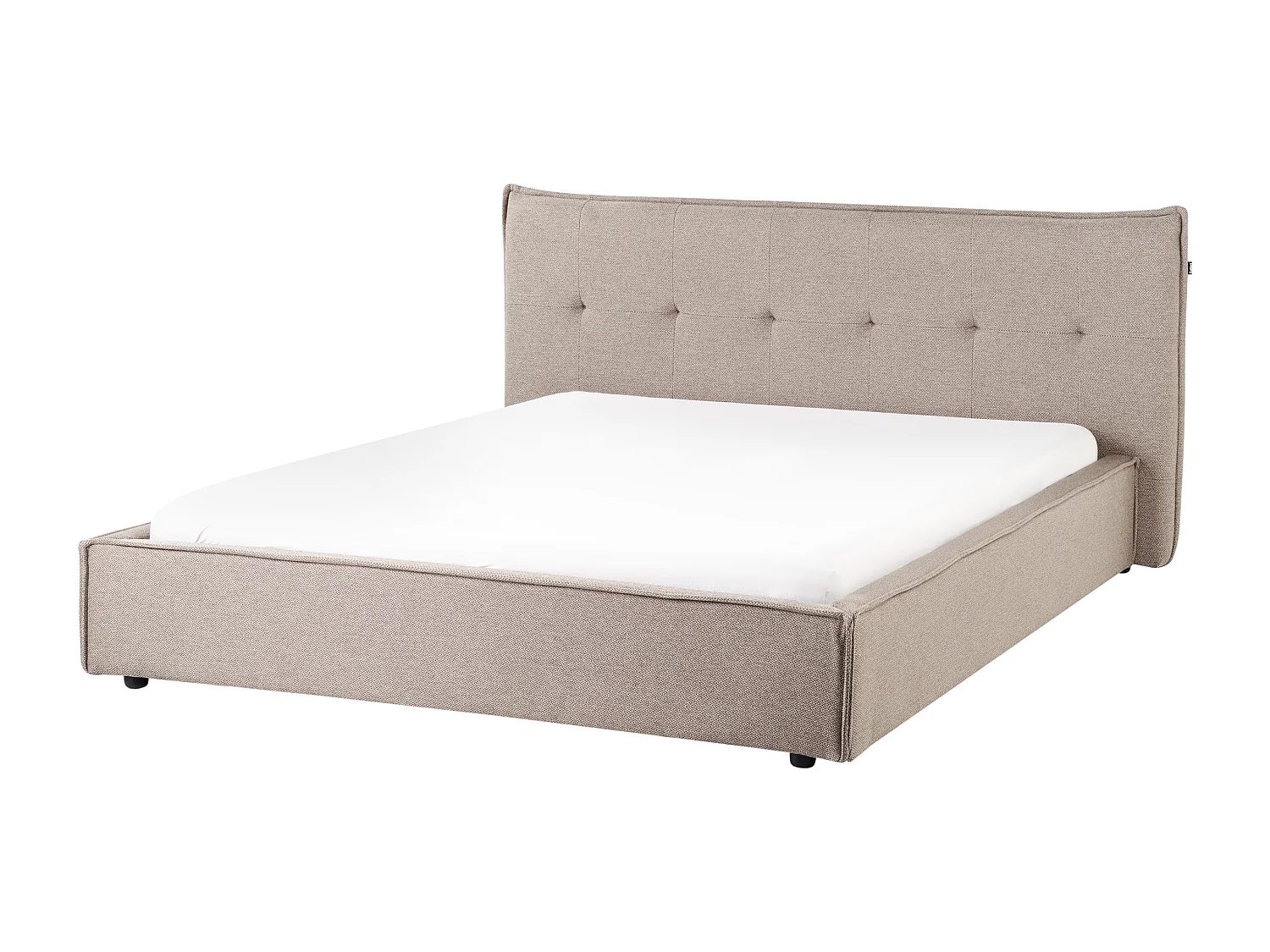 Bed Kunstlinnen LESTRE 160 x 200 cm Taupe