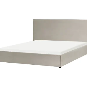 Bed Fluweel LAVAUR 180 x 200 cm Taupe Bed Fluweel LAVAUR 180 x 200 cm Taupe