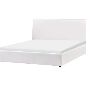 Bed Fluweel LAVAUR 180 x 200 cm Gebroken wit Bed Fluweel LAVAUR 180 x 200 cm Gebroken wit