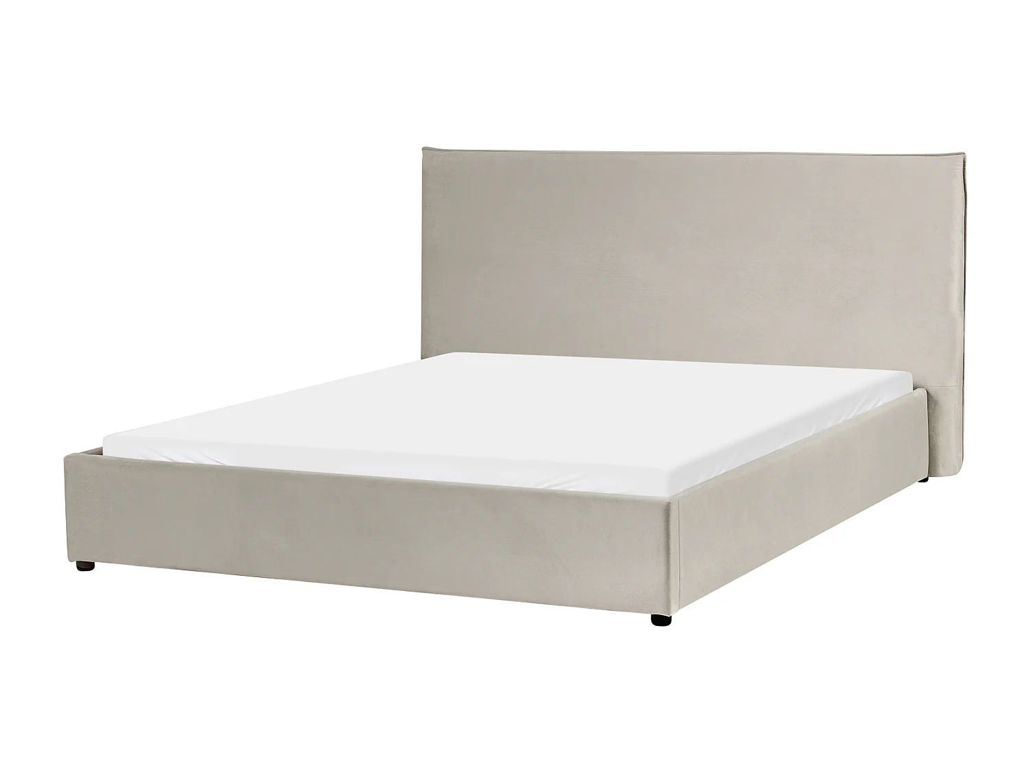 Bed Fluweel LAVAUR 160 x 200 cm Taupe