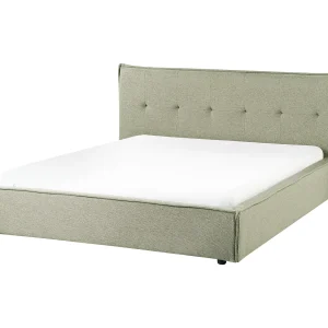 Bed Kunstlinnen LESTRE 160 x 200 cm Groen