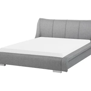 Bed stof grijs 160 x 200 cm NANTES Bed stof grijs 160 x 200 cm NANTES