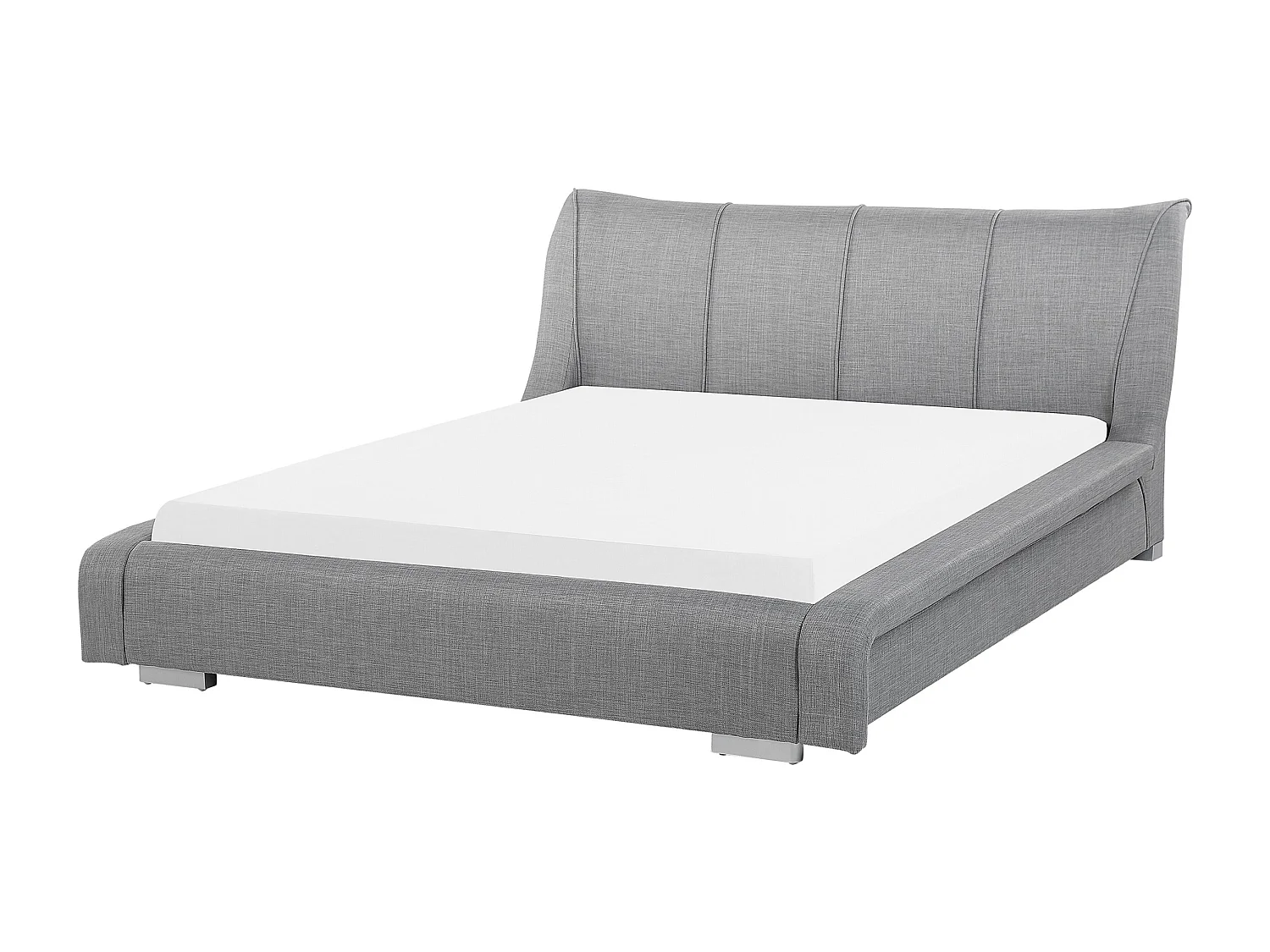 Bed stof grijs 160 x 200 cm NANTES