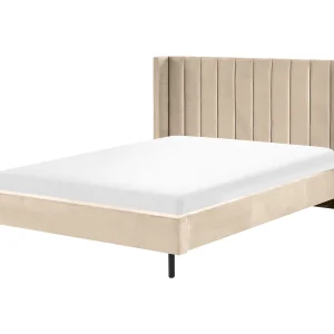 Bed fluweel beige 160 x 200 VILETTE Bed fluweel beige 160 x 200 VILETTE