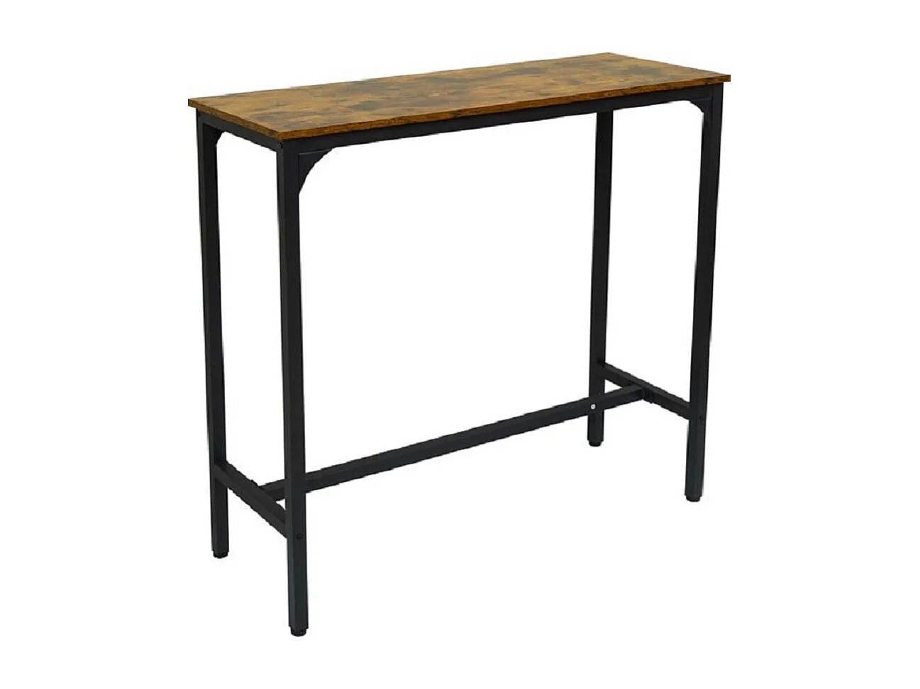 Bartafel Furnilux - Bruin Zwart 110x40x100 cm - Industrieel Design