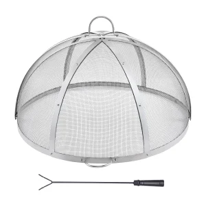 Beschermkap SucceBuy Vonkwerend voor Ronde Houtkachel van 76.2cm in RVS