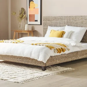 Bed rotan lichtbruin 180 x 200 cm SALBRIS Bed rotan lichtbruin 180 x 200 cm SALBRIS