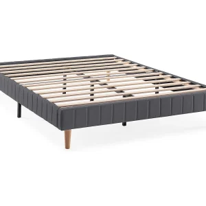 Beklede basis Eris 140×190 cm kleur Donkergrijs Beklede basis Eris 140×190 cm kleur Donkergrijs