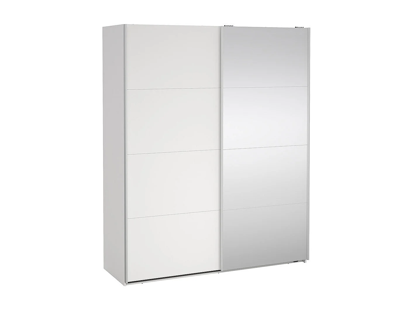 Bergamo schuifdeurkast 2 deuren 180x220cm wit.