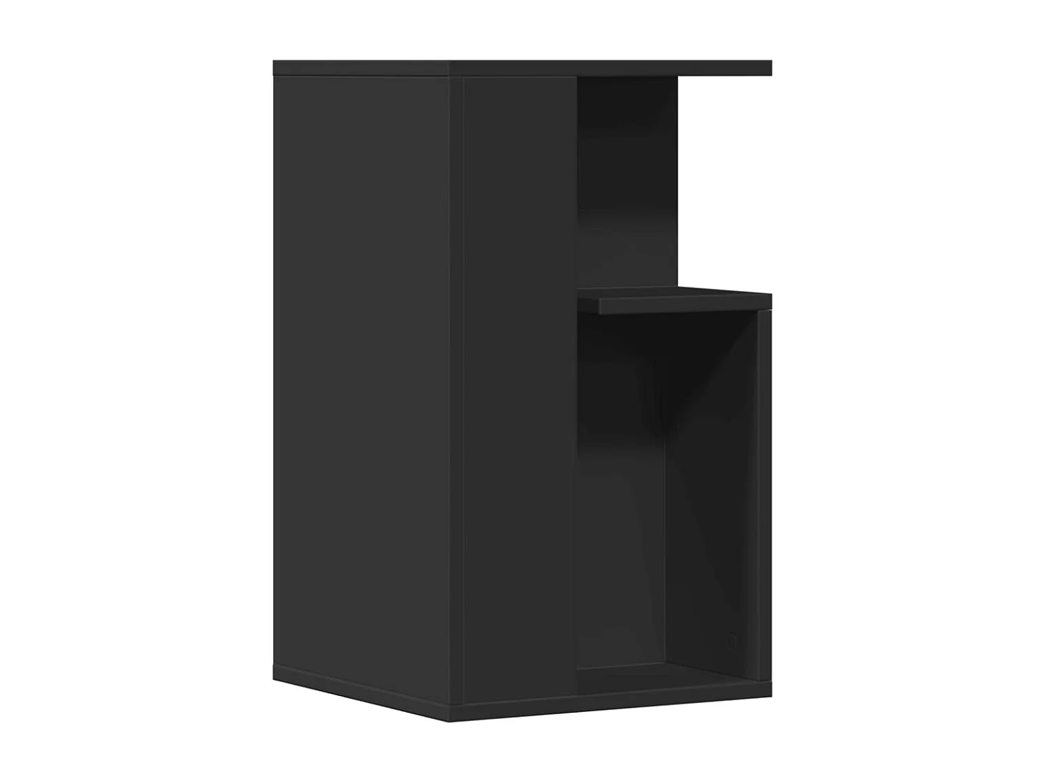 Bijzettafel | Salontafel | Woonkamertafel 35x35x60 cm bewerkt hout zwart