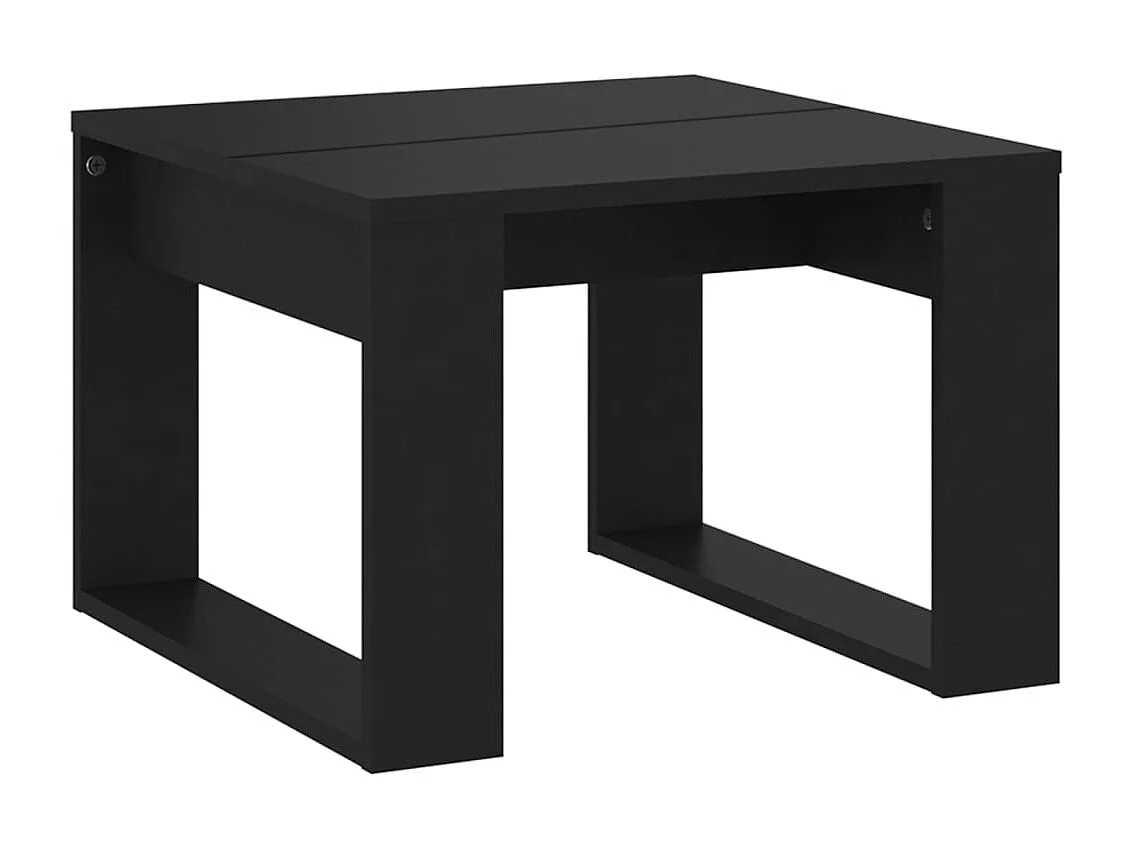 Bijzettafel | Salontafel | Woonkamertafel 50x50x35 cm bewerkt hout zwart